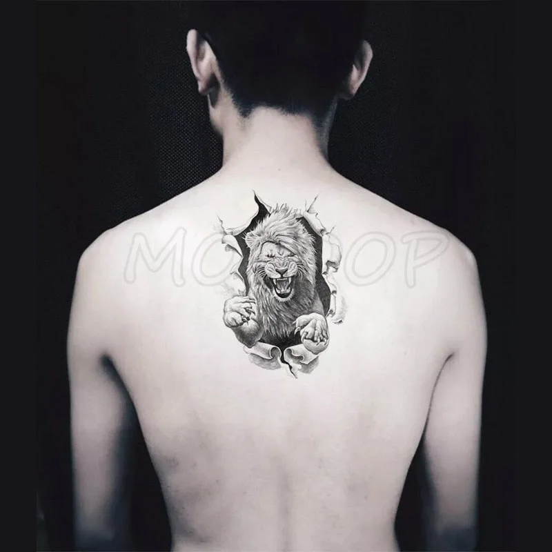 Waterproof Temporary Tattoo Sticker angry wolf mountain tatoo water transfer fake tatoo flash tatto Woman Man kid 14.8*21 cm