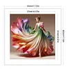 Colorful Dress Girl-11CT Stamped Cross Stitch 45*45cm/17.72*17.72in