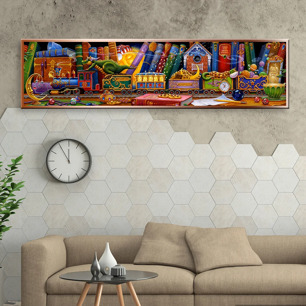 Diamond Painting - Full Round Drill - Dream Train(90*30cm)