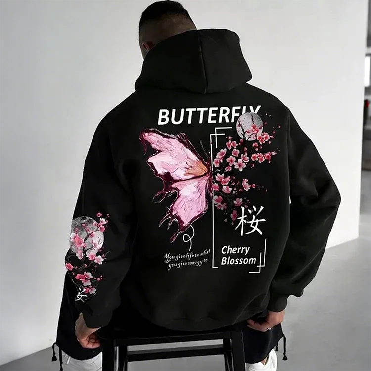 Bold Ukiyo-e Samurai Print Oversized Sweatshirt