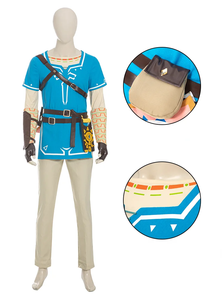 Legend of Zelda Link Cosplay Outfits Iconic Costume with Sheikah Slate