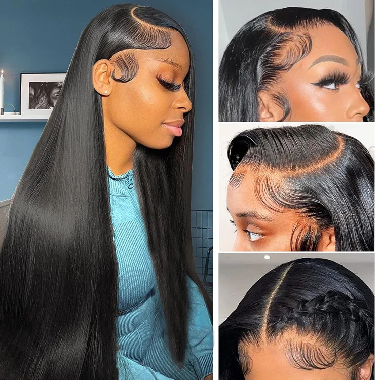 Straight HD Lace Front Wigs Human Hair Pre Plucked 13x4 Frontal Wigs Human Hair 