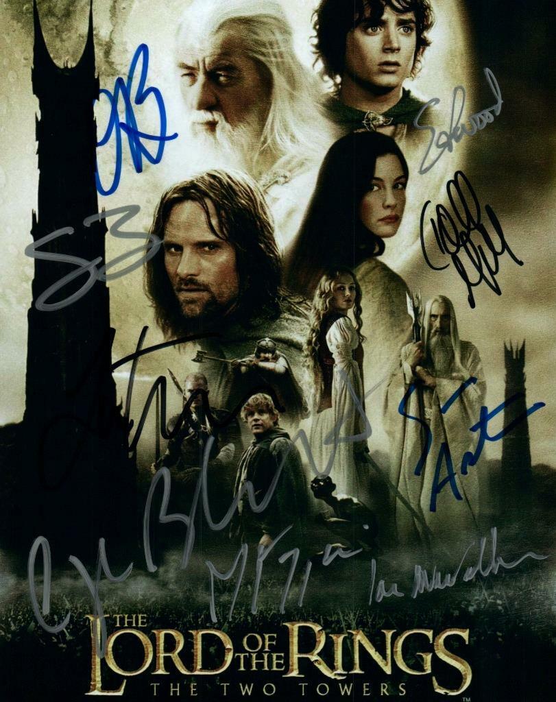 The Lord of Rings Cast Astin Bean Wood + 6 signed 8x10 Photo Poster painting Pic autographed COA