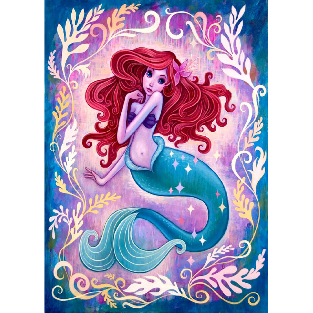 

30*40CM-Round Drill Diamond Painting-Mermaid, 501 Original