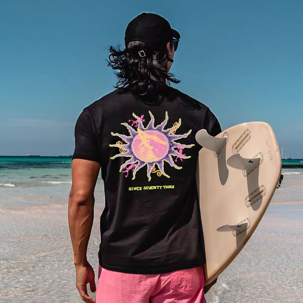  Vibrant Sun Graphic T-Shirt for Beach Lovers