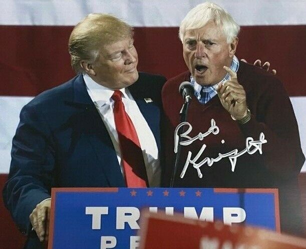 Bobby Knight signed autographed 8x10 Photo Poster painting Indiana Hoosiers Donald Trump