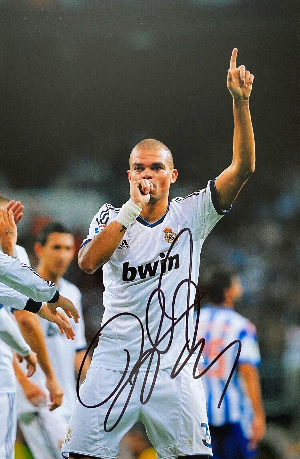 Pepe Hand Signed 12x8 Real Madrid Photo Poster painting, View Proof