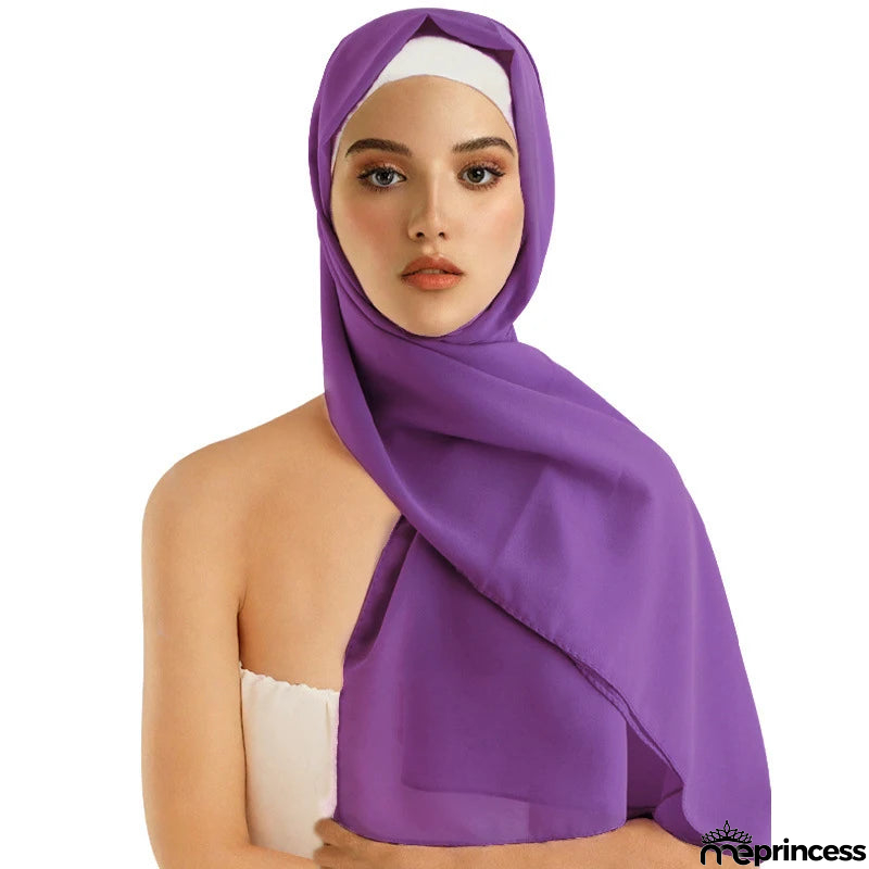 Women's Polyester Head Wrap Quick-Dry Solid Pattern Trendy Scarves