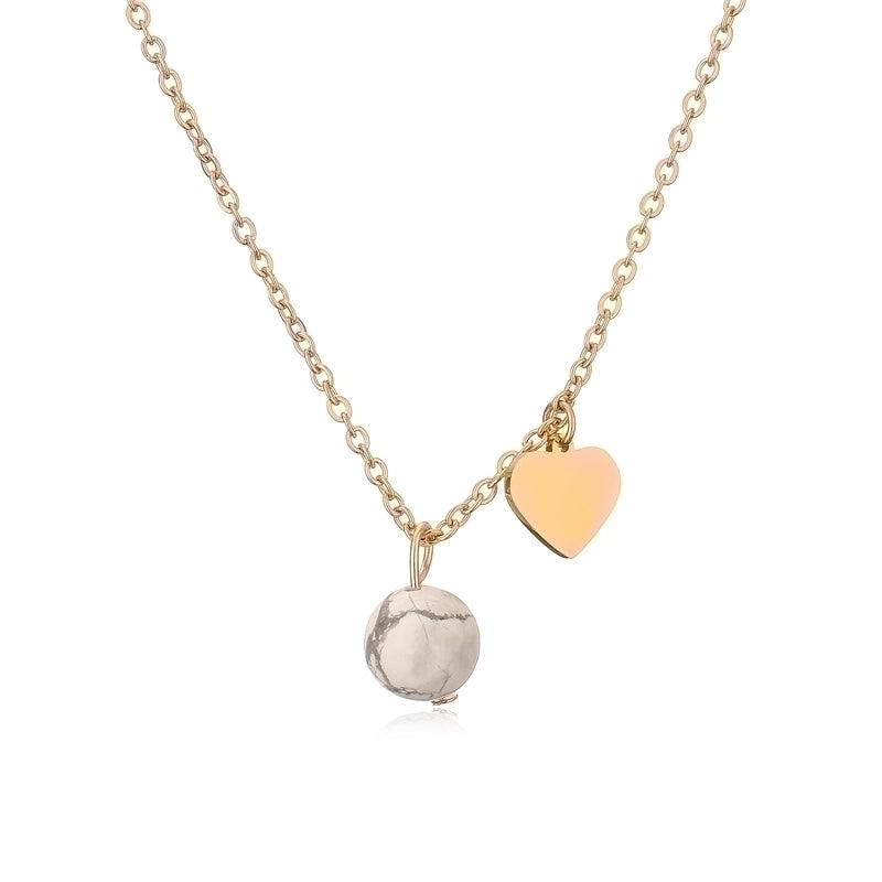 Casual Minimalist Heart Shape 304 Stainless Steel Gold Plated Plating Inlay Pendant Necklace