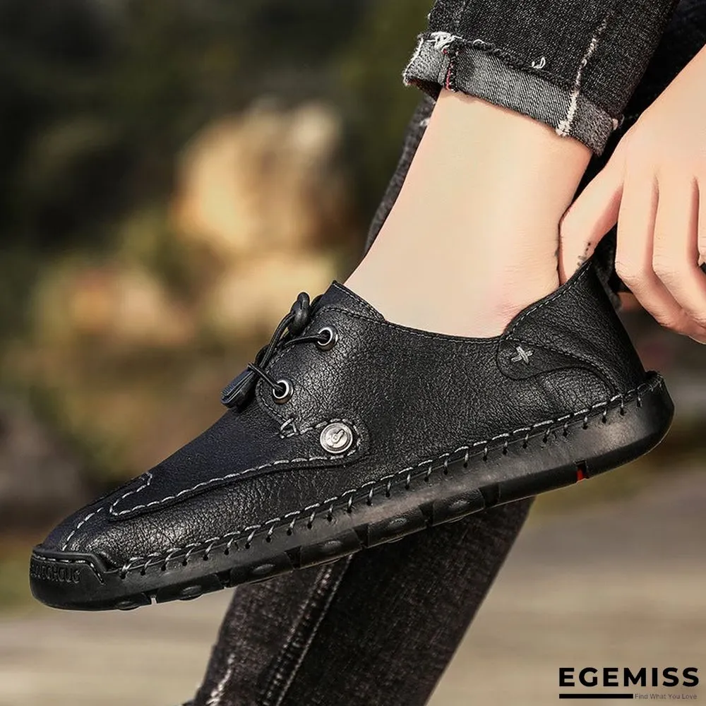 Mens Spring/Fall Casual/Daily Outdoor Oxford Shoes Walking Shoes Faux Leather Handmade | EGEMISS