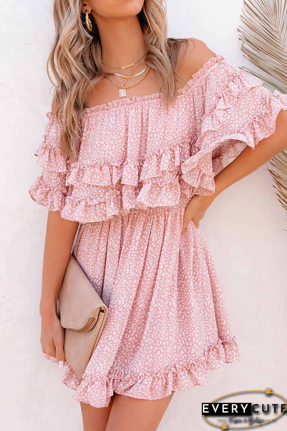 KarliDress Off The Shoulder Ruffle Dress P12674