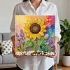 (25x25cm)DIY Pearl Painting Sunflower Framed Handmade Pearl Material Art Kit Living Room Decor