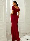 Evening Wrap Solid V-Neck Dress