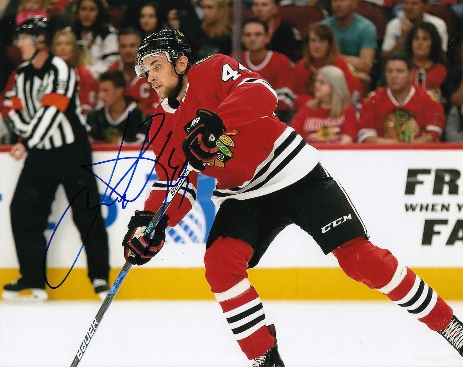 JAN RUTTA signed (CHICAGO BLACKHAWKS) autograph HOCKEY 8X10 Photo Poster painting W/COA #1