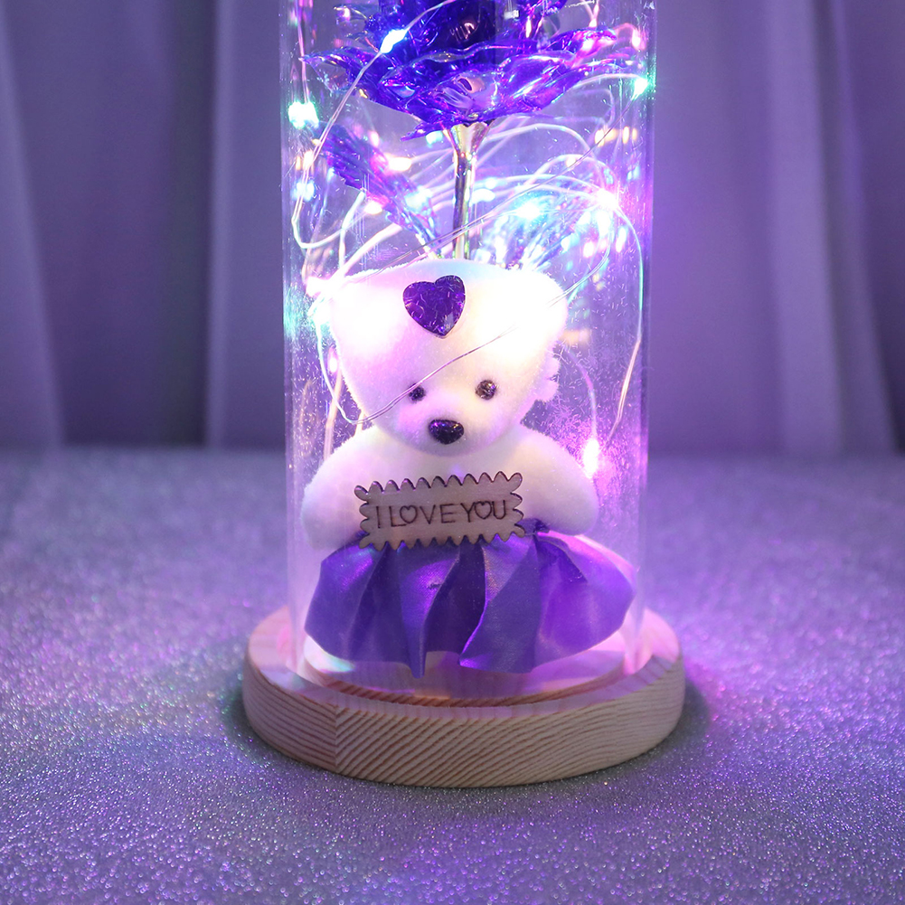 

LED Goldleaf Rose Bear Glass Color-Night Light, 501 Original