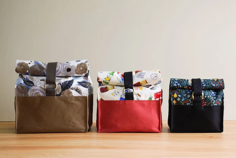 DIY Julie Roll Top Bag Pattern Template — With Tutorial