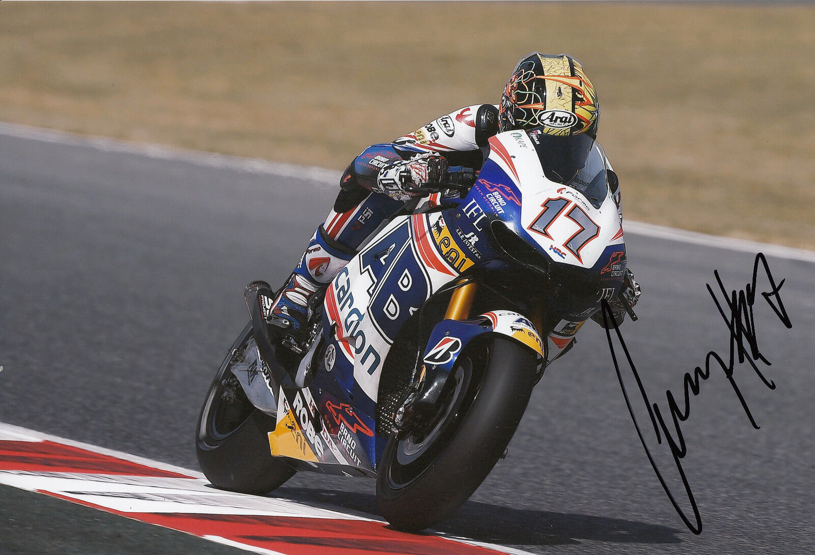 Karel Abraham Hand Signed Cardion AB Motoracing Honda 12x8 Photo Poster painting 2014 MotoGP 2.