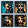 4pcs Diamond Painting -DIY Round Drill Elf Girl
