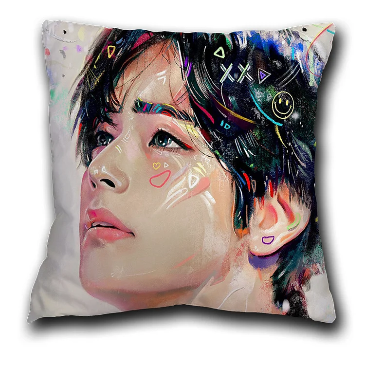 BTS Oil Painting Double Sided Pillowcase