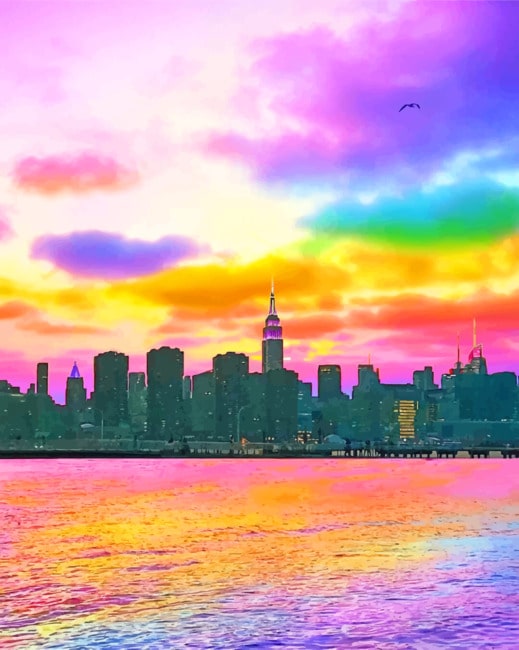 

Rainbow Sky – Paint By Numbers - 40*50CM, 501 Original