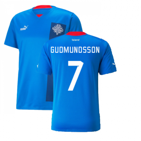 Island Jóhann Berg Guðmundsson 7 Home Trikot 2022-2023