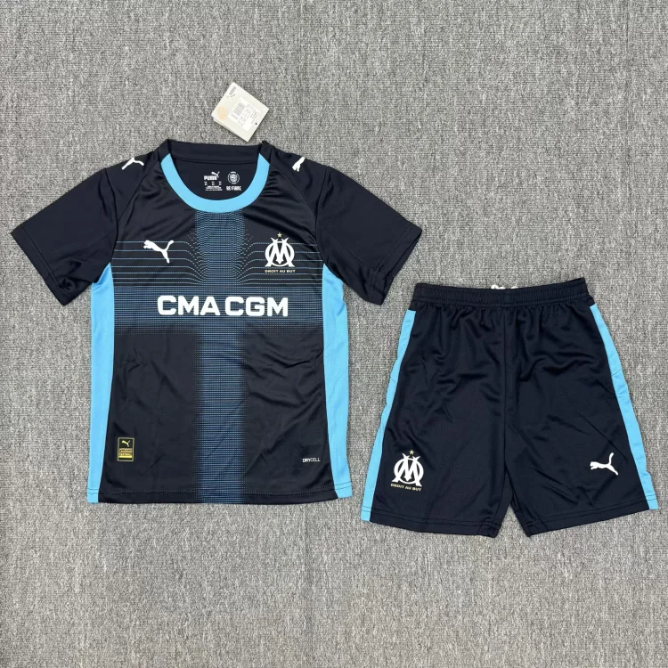 2025-26 new season-Marseille away-jerseys-children's clothing