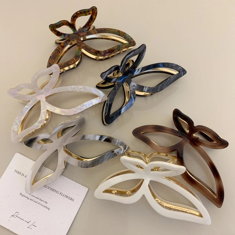 Women's Minimalist Bow Knot Acetic Acid Sheets Hair Claws