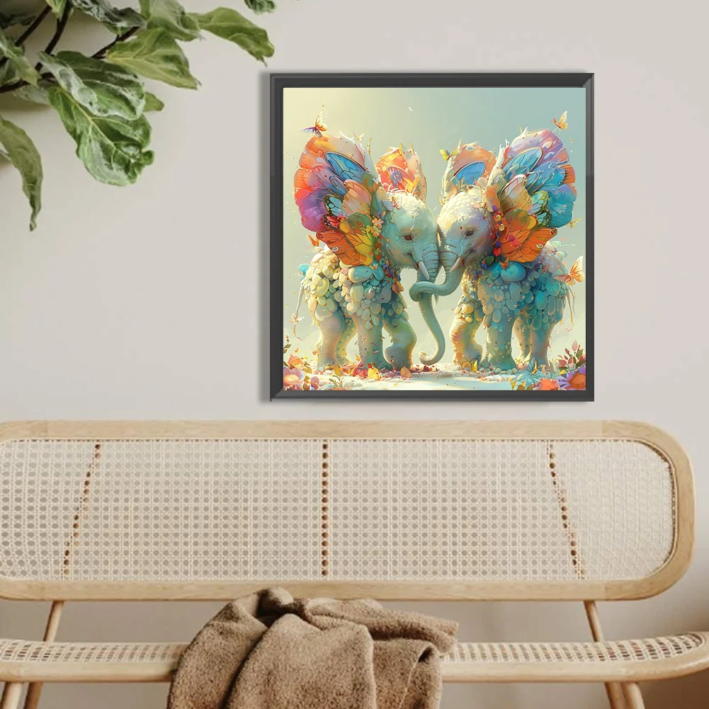 Diamond Painting - Full Round Drill - Elephant(Canvas|40*40cm)