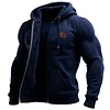 Men's Outdoor Style Hooded Sweatshirt Thick Cardigan Jacket by Inlyline
