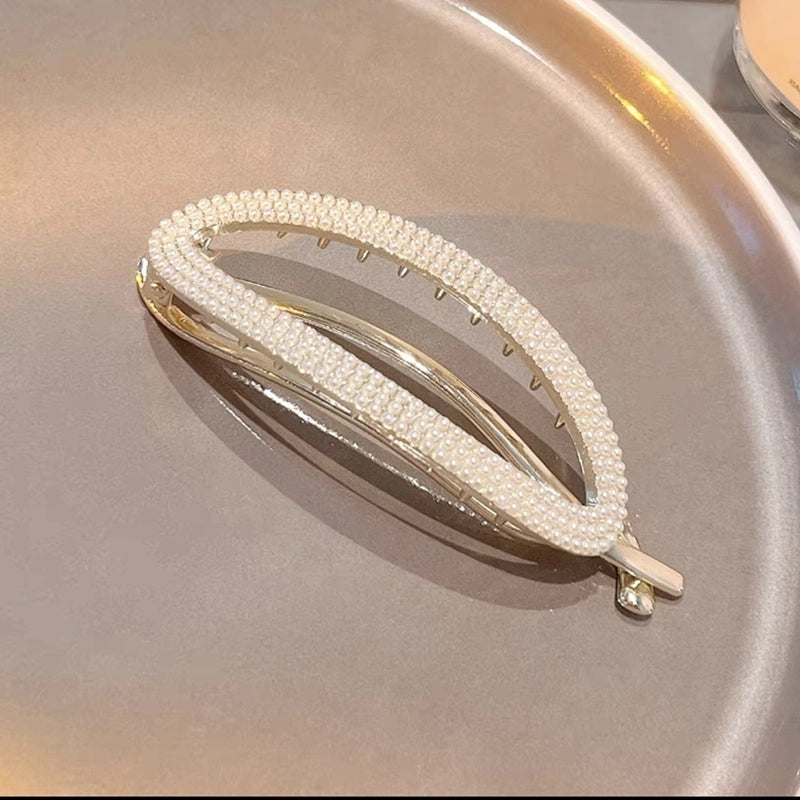 Antique Fashion Flower Twist Clip Crystal Butterfly Pearl Hairpin Cyber Celebrity Frog Buckle Back Head Spring Clip