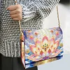 (US Local)DIY Lotus Diamond Art Wooden Coin Pouch with Chain 5D Diamond Painting Purse