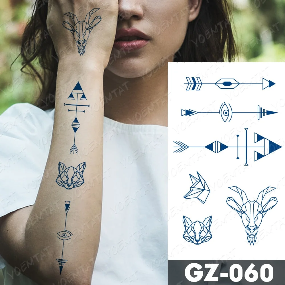 Juice Lasting Waterproof Temporary Tattoo Stickers Starry Sky Moon Flower Rose Flash Tattoos Woman Arm Ink Body Art Fake Tatto