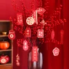 18PCS CNY Blessing Plants Hanging Paper Decors