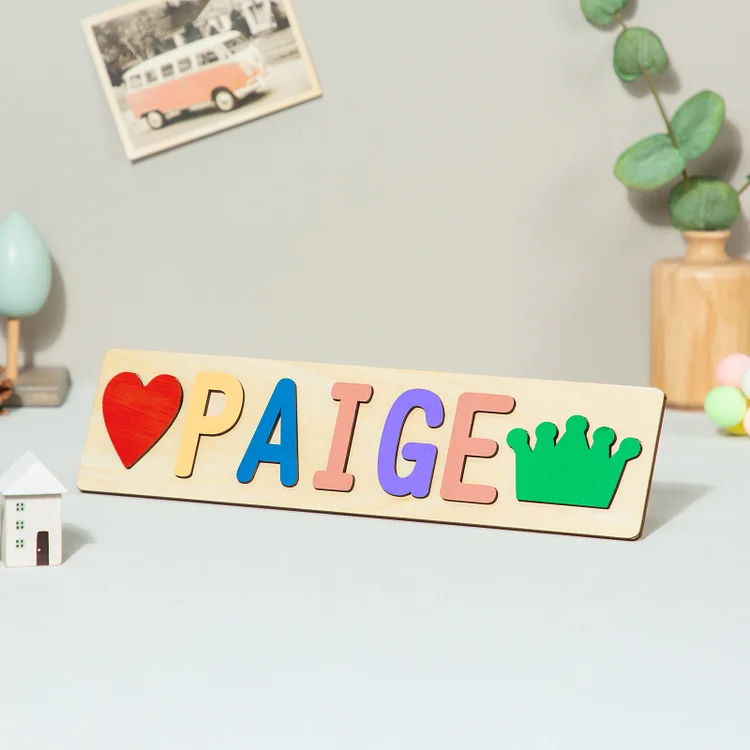 Personalized Kid's Wooden Name Alphabet Puzzle Toy for Toddlers Early Learning Child Toy
