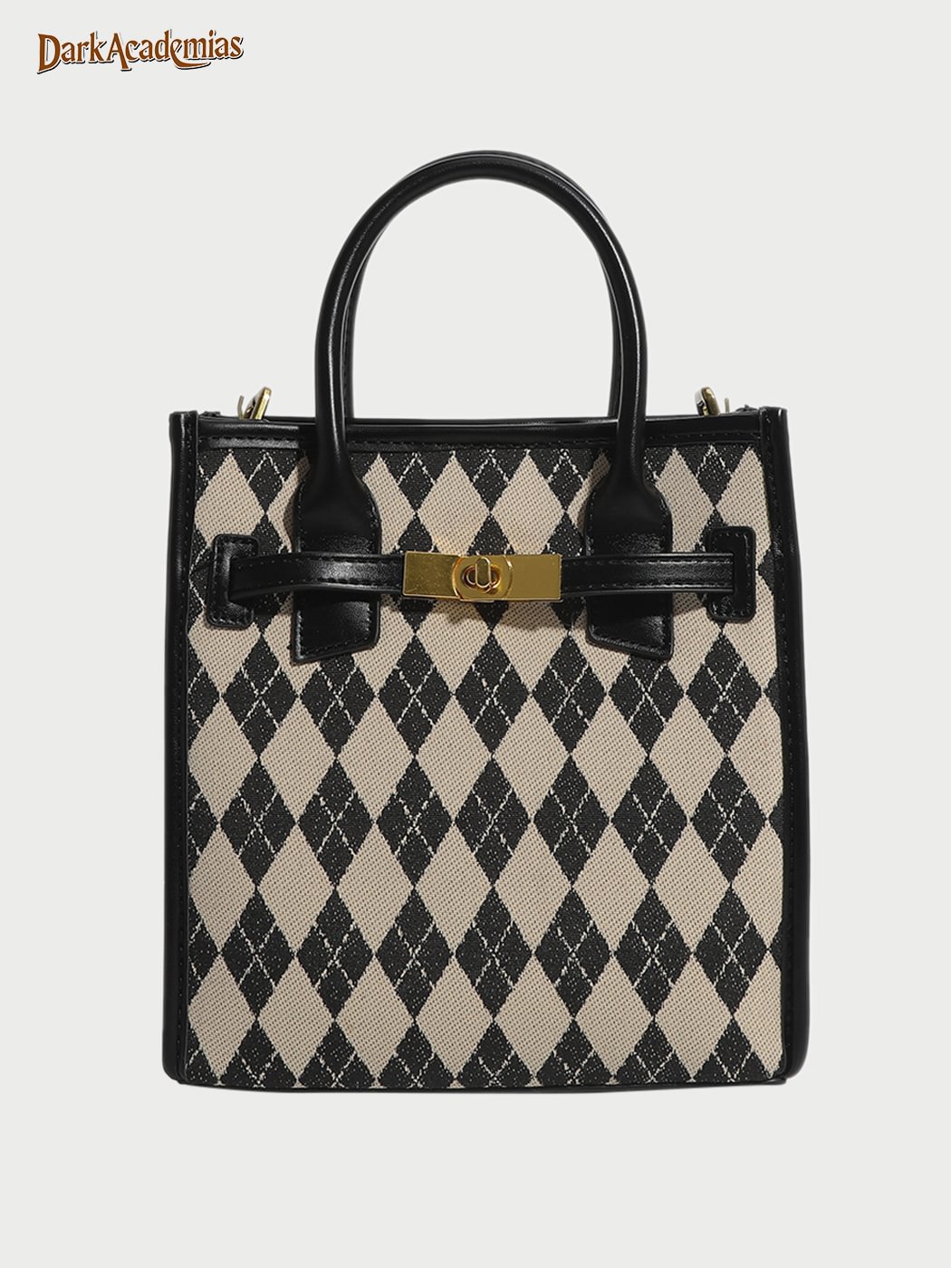 Diamond-shaped Canvas Shoulder Bag