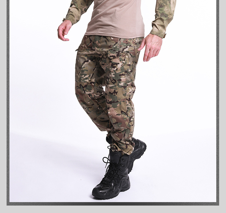 Outdoor Camouflage Military Frog Suit Uniform Loog Sleeve Side Pockets