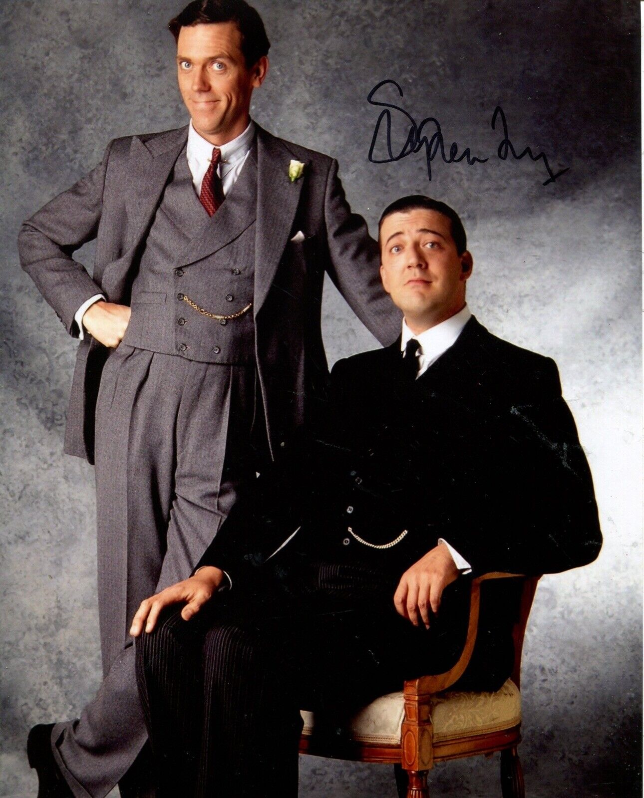 Actor Stephen Fry signed 8x10 JEEVES & WOOSTER Photo Poster painting - UACC DEALER