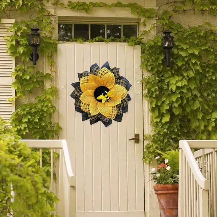 🐝🌻Bee Sunflower Wreath / Easter Bee Day Party Decoration