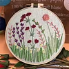 Last Day 70% OFF - Perfect Gift - Embroidery  Hoop Flower Kit for Beginner