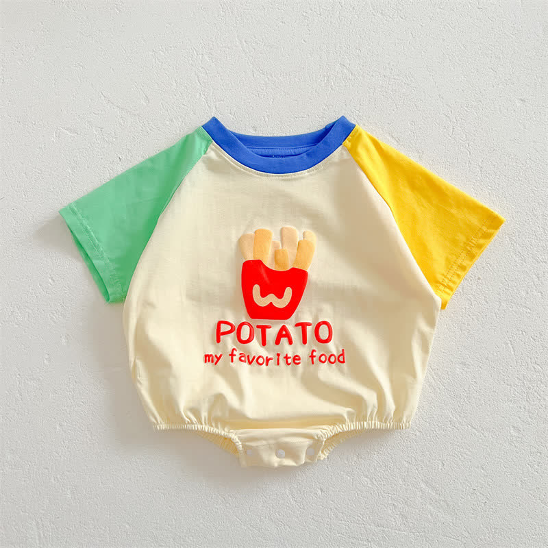 POTATO Baby Color Block Bodysuit