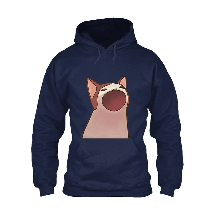 Pop Cat With Open Mouth, Cat Classic Hoodie