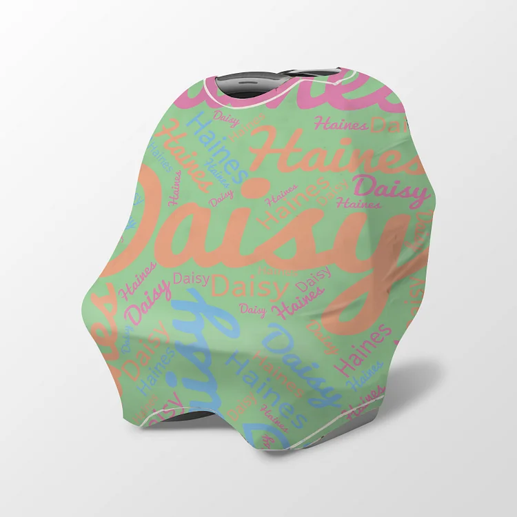 Personalized Baby Letter Car Seat Canopy | Canopyl255