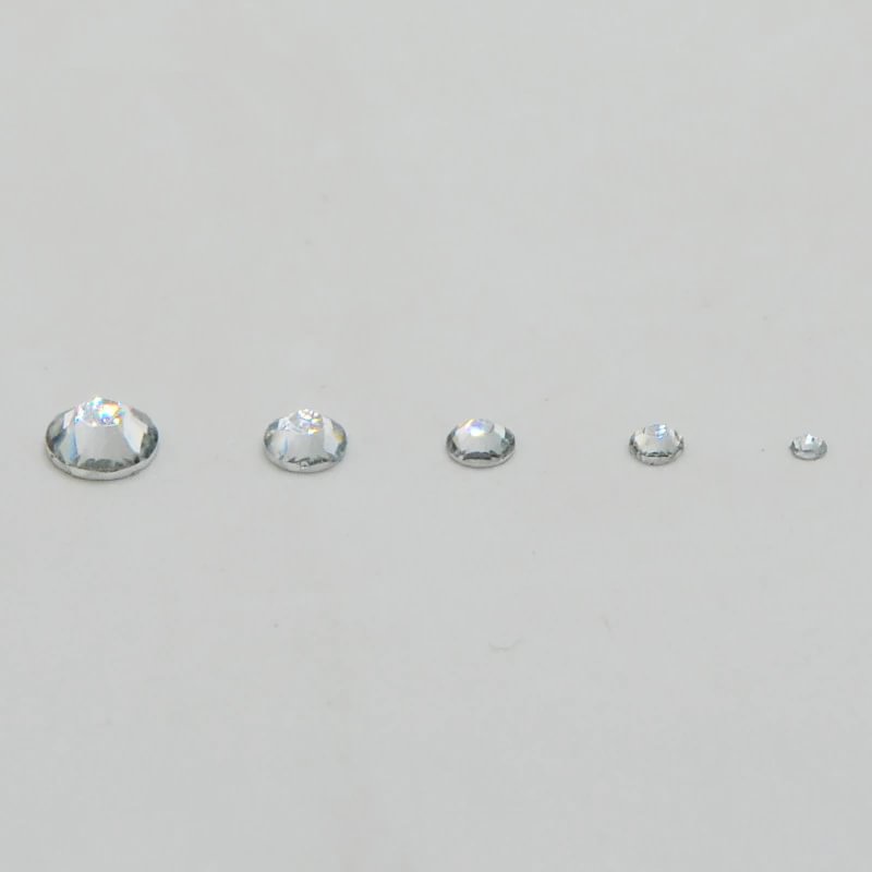 Sdrawing HOT 100pcs/lot Crystal Clear Color Nail Art Rhinestone Flatback Non Hot Fix mix Rhinestones For Fashion decoration Nail Art