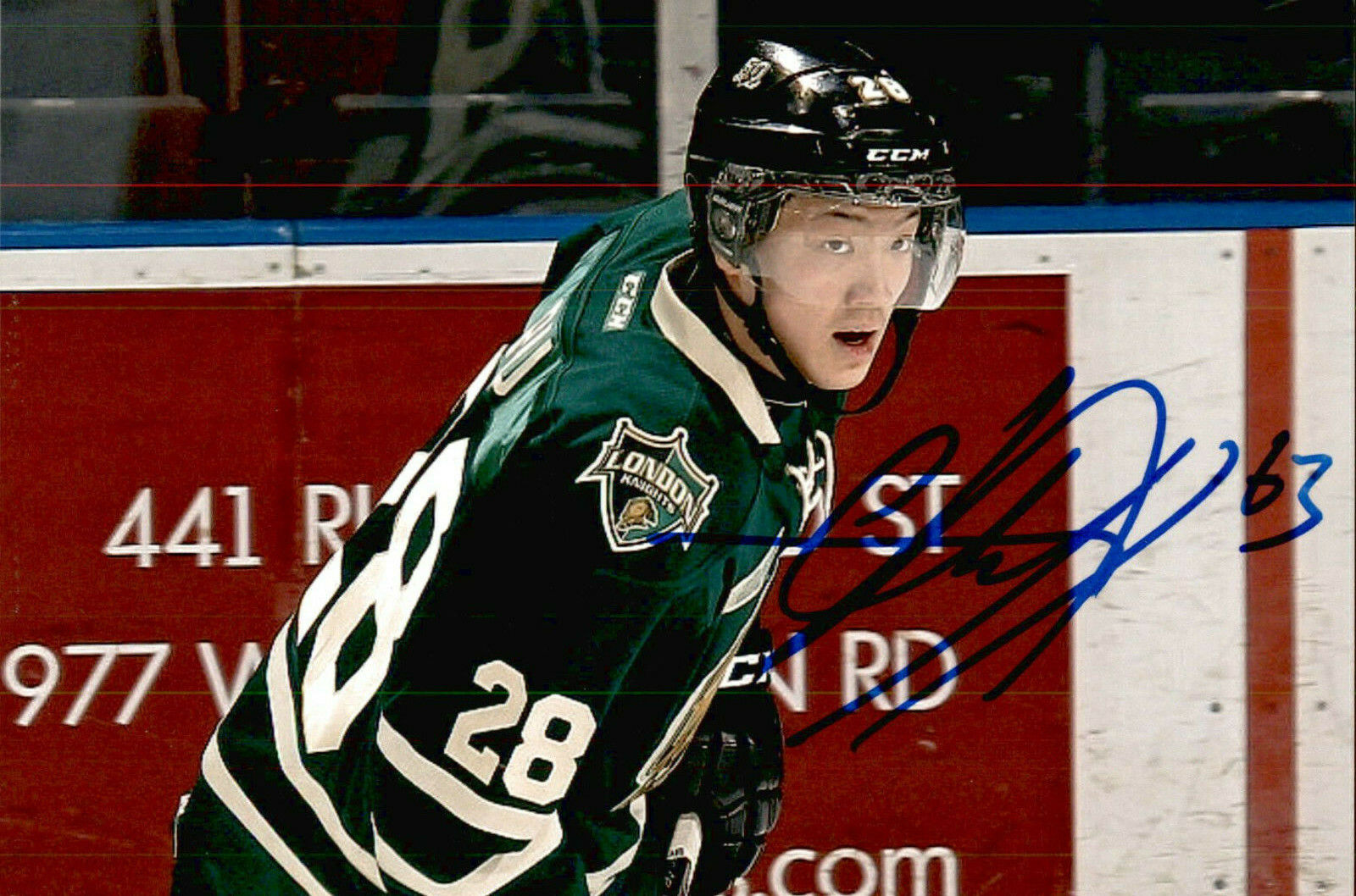 Cliff Pu SIGNED autographed 4x6 Photo Poster painting LONDON KNIGHTS / COLUMBUS BLUE JACKETS