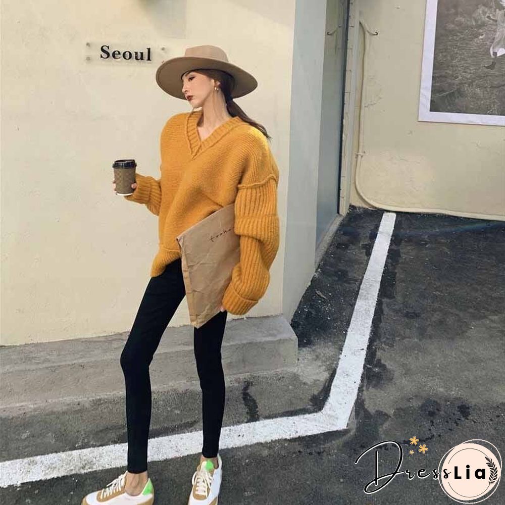 Loose and Lazy V-Neck Sweater