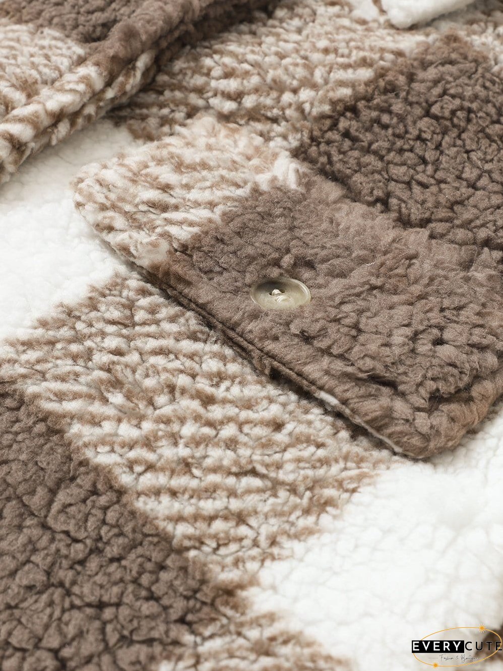 Casual Plaid Sherpa Jacket for Fall/Winter