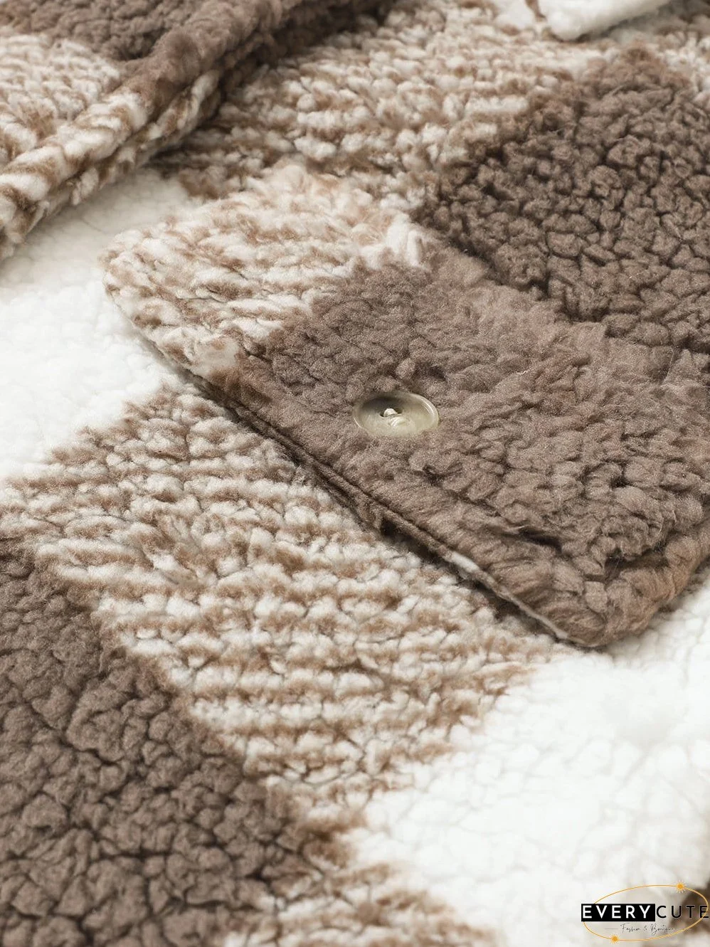 Casual Plaid Sherpa Jacket for Fall/Winter