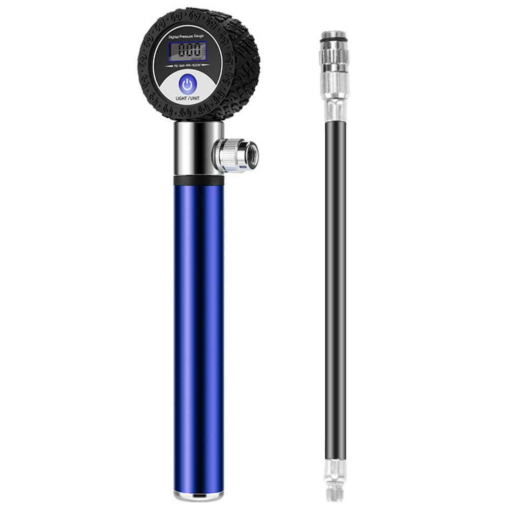 

120psi High Pressure LCD Digital Bike Tire Pump for American/Presta Valve, Blue, 501 Original