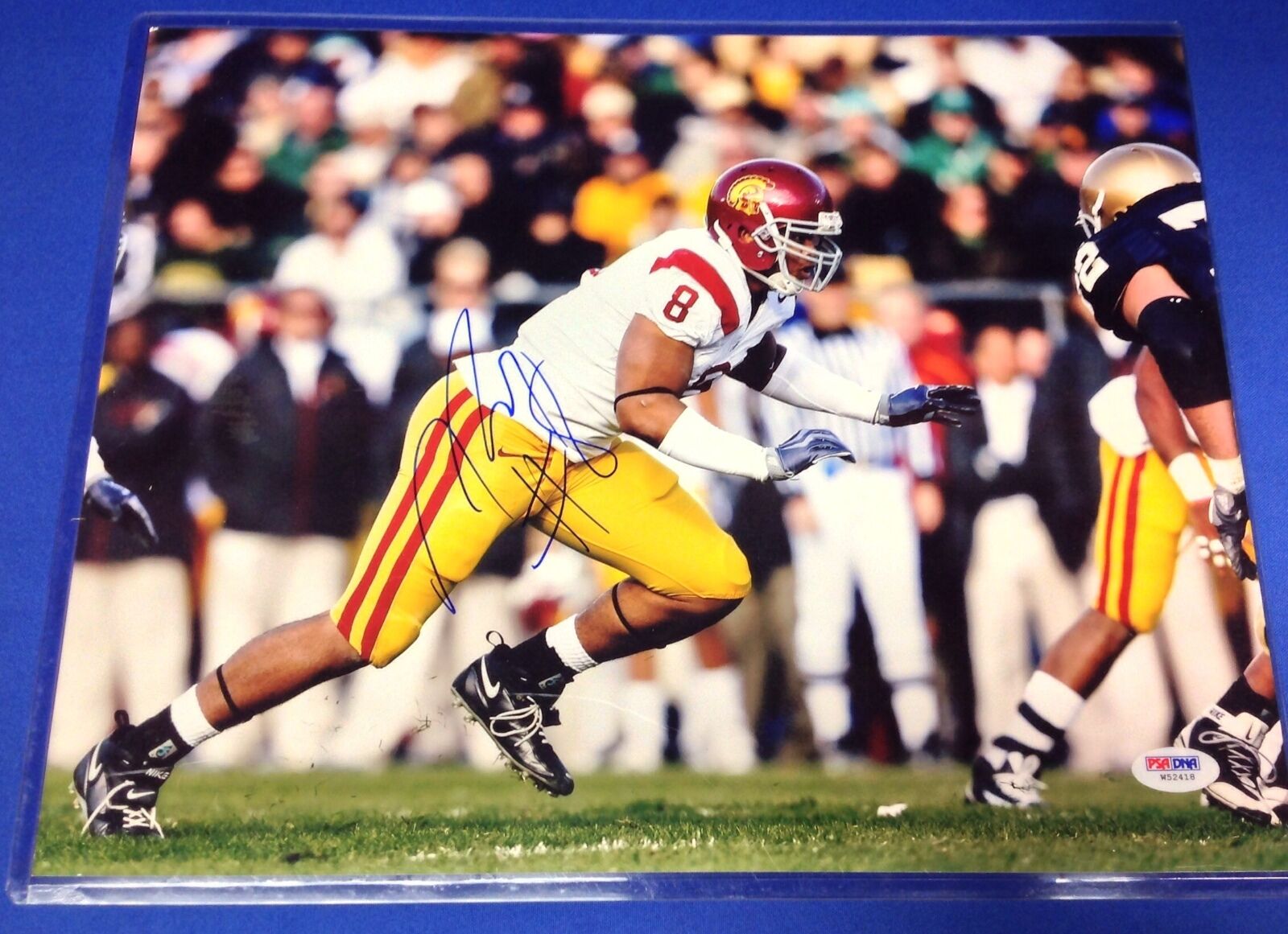 Nick Perry USC Trojans Signed 11x14 Photo Poster painting PSA W52418