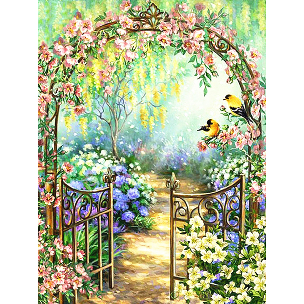 

40*50CM - Square Drill Diamond Painting - Garden Landscape, 501 Original